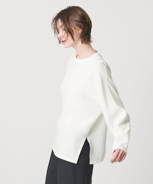 UNITED ARROWS & SONS by DAISUKE OBANA(ユナイテッドアローズアンドサンズバイダイスケオバナ)の「<D.O UNITED ARROWS BY DAISUKE OBANA for WOMEN>Ⅰ DLMN L/SL CREW 26SS/ロングスリーブTシャツ(Tシャツ/カットソー・レディース・ブラック/ネイビー/ホワイト/ダークグレー・M/S)」の5枚目の写真