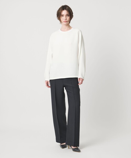 UNITED ARROWS & SONS by DAISUKE OBANA(ユナイテッドアローズアンドサンズバイダイスケオバナ)の「<D.O UNITED ARROWS BY DAISUKE OBANA for WOMEN>Ⅰ DLMN L/SL CREW 26SS/ロングスリーブTシャツ(Tシャツ/カットソー・レディース・ブラック/ネイビー/ホワイト/ダークグレー・M/S)」の6枚目の写真