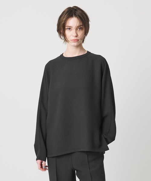 UNITED ARROWS & SONS by DAISUKE OBANA(ユナイテッドアローズアンドサンズバイダイスケオバナ)の「<D.O UNITED ARROWS BY DAISUKE OBANA for WOMEN>Ⅰ DLMN L/SL CREW 26SS/ロングスリーブTシャツ(Tシャツ/カットソー・レディース・ブラック/ネイビー/ホワイト/ダークグレー・M/S)」の9枚目の写真