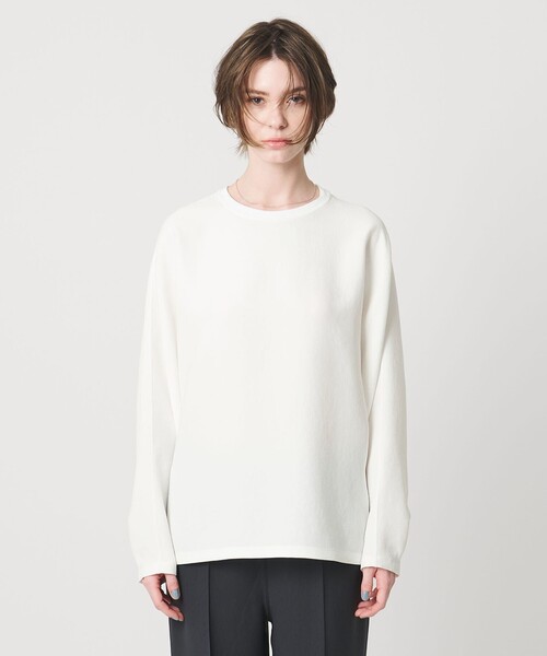 UNITED ARROWS & SONS by DAISUKE OBANA(ユナイテッドアローズアンドサンズバイダイスケオバナ)の「<D.O UNITED ARROWS BY DAISUKE OBANA for WOMEN>Ⅰ DLMN L/SL CREW 26SS/ロングスリーブTシャツ(Tシャツ/カットソー・レディース・ブラック/ネイビー/ホワイト/ダークグレー・M/S)」の13枚目の写真