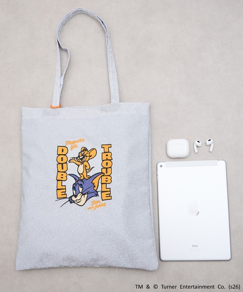 Tom＆Jerry（トムアンドジェリー）の「FLAPPER フラッパー:トムとジェリー 超軽量キラキラトート　A4サイズ（トートバッグ・レディース・シルバー/シルバー系その他/ブロンズ・FREE）」の19枚目の写真