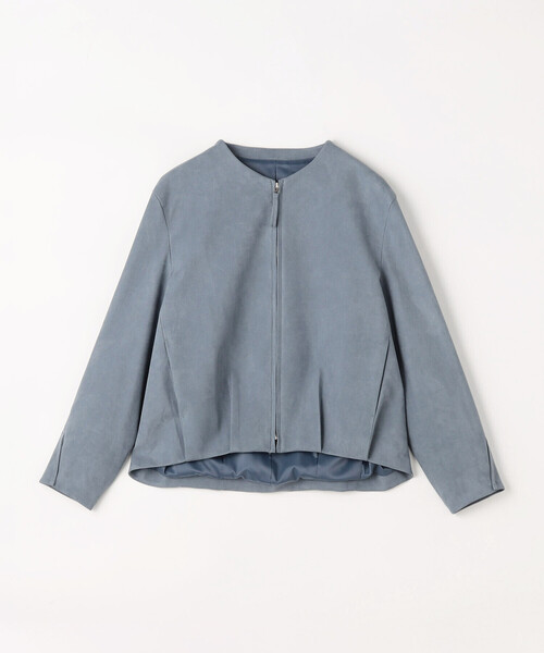 K.T KIYOKO TAKASE（キヨコタカセ）の「フェイクスエード タックブルゾン（ブルゾン・レディース・ブルー系その他/グレイッシュベージュ・9号/11号）」の3枚目の写真
