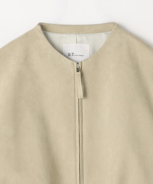K.T KIYOKO TAKASE（キヨコタカセ）の「フェイクスエード タックブルゾン（ブルゾン・レディース・ブルー系その他/グレイッシュベージュ・9号/11号）」の4枚目の写真