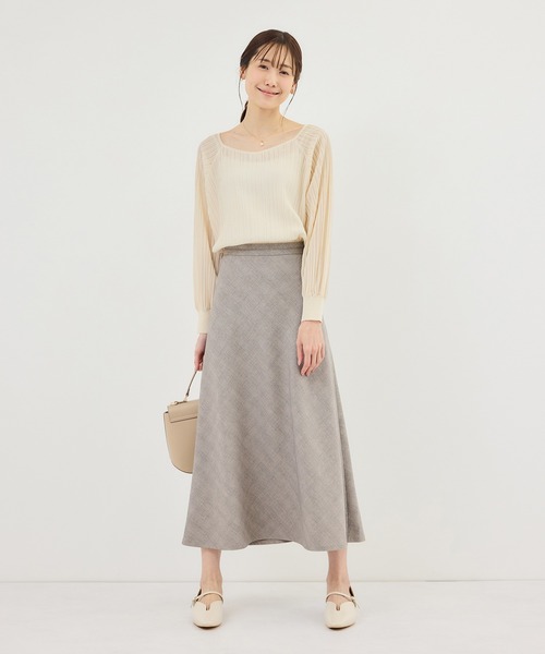 ROPE' PICNIC(ロペピクニック)の「シャイニープリーツニット(ニット/セーター・レディース・サックスブルー/キナリ/ブラック・FREE)」の21枚目の写真