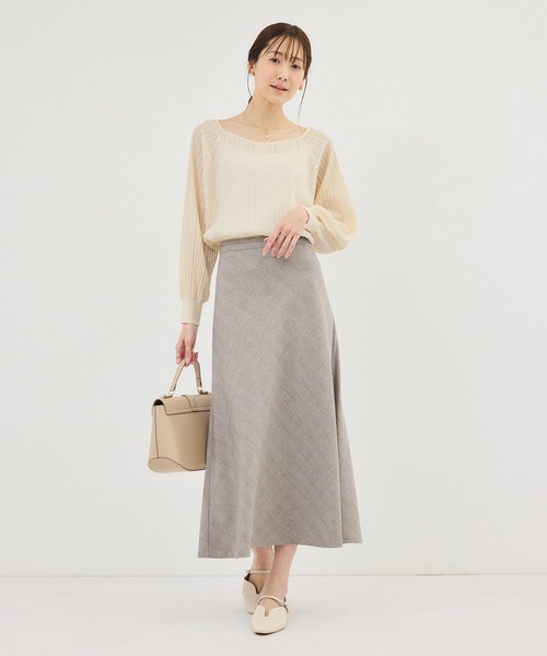 ROPE' PICNIC(ロペピクニック)の「シャイニープリーツニット(ニット/セーター・レディース・サックスブルー/キナリ/ブラック・FREE)」の22枚目の写真