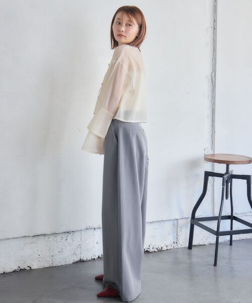 RETRO GIRL(レトロガール)の「ワイドスラックスPT(スラックス・レディース・ライトグレー/ベージュ/ブルー・MEDIUM/LARGE)」の10枚目の写真
