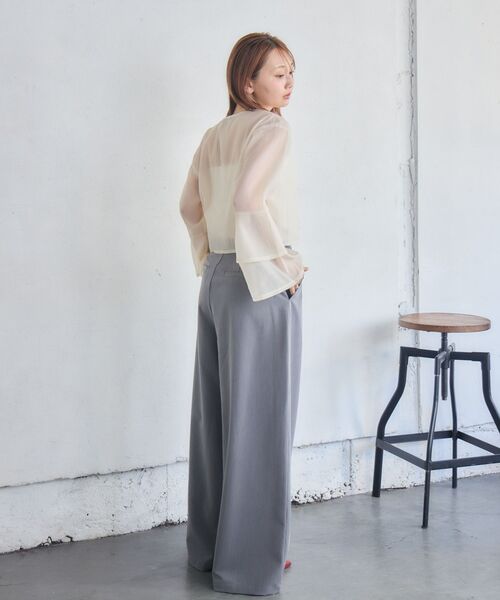 RETRO GIRL(レトロガール)の「ワイドスラックスPT(スラックス・レディース・ライトグレー/ベージュ/ブルー・MEDIUM/LARGE)」の12枚目の写真