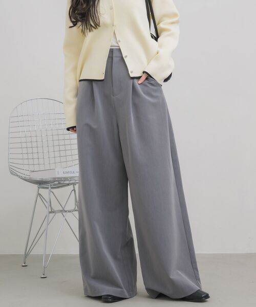 RETRO GIRL(レトロガール)の「ワイドスラックスPT(スラックス・レディース・ライトグレー/ベージュ/ブルー・MEDIUM/LARGE)」の17枚目の写真