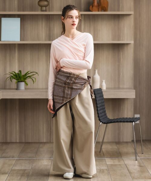 RETRO GIRL(レトロガール)の「【2サイズ展開】ワイドスラックスPT(スラックス・レディース・ライトグレー/ベージュ/ブルー・MEDIUM/LARGE)」の16枚目の写真