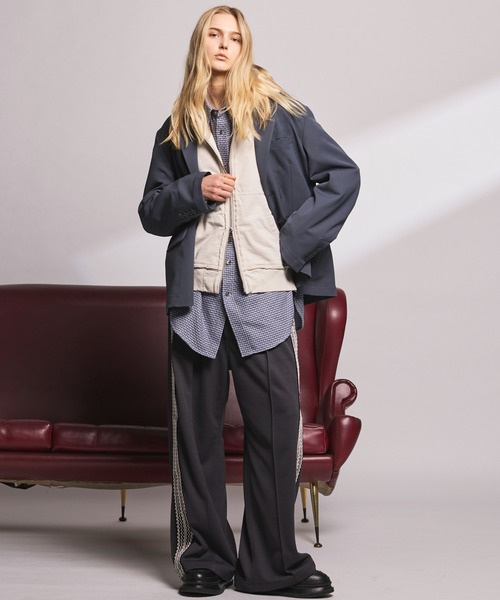 【maison special 】プライム オーバー パファー パーカー コート UNISEX》Gathered Hood Prime-over Zip Parka/ギャザーフーディー