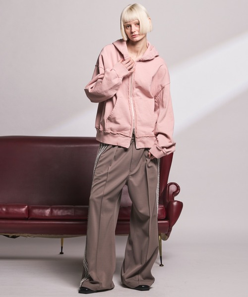 MAISON SPECIAL(メゾンスペシャル)の「《UNISEX》Gathered Hood Prime-over Zip Parka/ギャザーフーディープライムオーバージップパーカー【MAISON SPECIAL/メゾンスペシャル】(パーカー・メンズ・グレイッシュベージュ/ブラック/ピンク/グレー・0/2/1)」の10枚目の写真