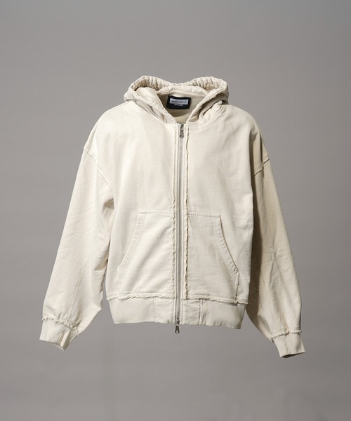 UNISEX》Gathered Hood Prime-over Zip Parka/ギャザーフーディー