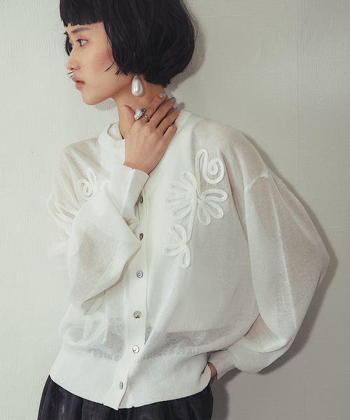 シアー刺繍カーディガン（シャツ/ブラウス）｜ANOTHER S（アナザーエス