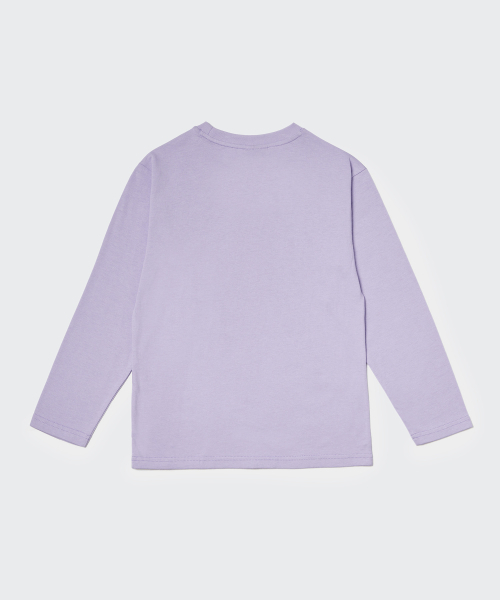 MUSINSA STANDARD KIDS（ムシンサスタンダードキッズ）の「リラックスドクルーネック長袖Tシャツ[ラベンダー]（Tシャツ/カットソー・レディース・その他・100/110/120/130/140/150）」の3枚目の写真