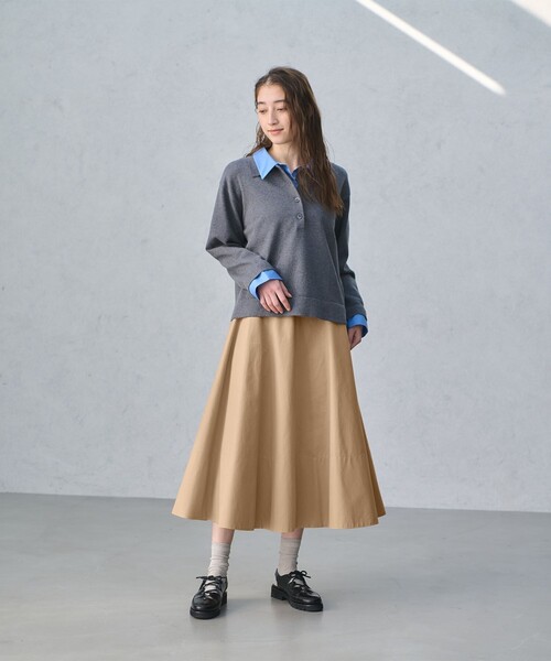 UNITED ARROWS（ユナイテッドアローズ）の「チノ フレアスカート（スカート・レディース・ベージュ/ナチュラル・36/38）」の4枚目の写真