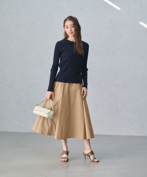 UNITED ARROWS（ユナイテッドアローズ）の「チノ フレアスカート（スカート・レディース・ベージュ/ナチュラル・36/38）」の7枚目の写真