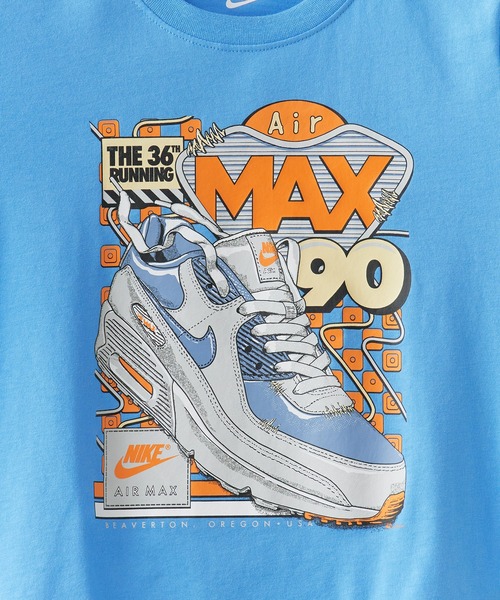 NIKE(ナイキ)の「NIKE/ナイキ NIKE AIR MAX SNEAKER-TEE プリントデザイン クルーネックTシャツ 2026年 夏 夏服(Tシャツ/カットソー・キッズ・チャコールグレー/ライトブルー・4/6/5/7)」の4枚目の写真