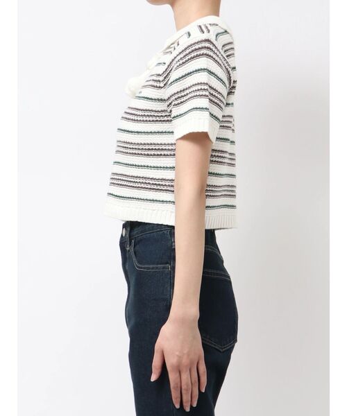 EMODA(エモダ)の「ボーダーポロニット(ニット/セーター・レディース・ブラック/ブラウン/ホワイト・FREE)」の20枚目の写真