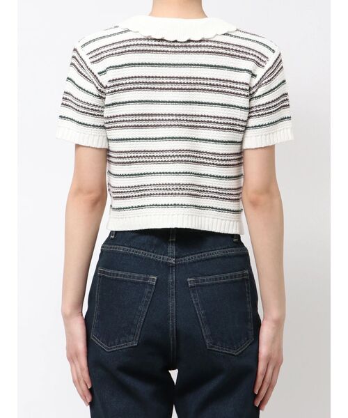 EMODA(エモダ)の「ボーダーポロニット(ニット/セーター・レディース・ブラック/ブラウン/ホワイト・FREE)」の21枚目の写真