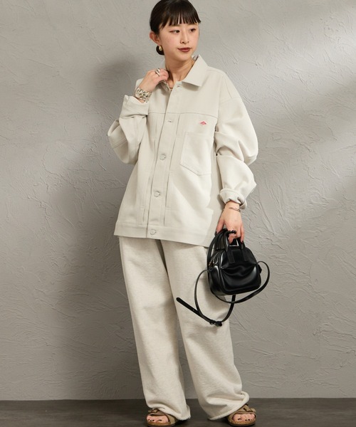 DANTON（ダントン）の「【WEB限定】[DANTON/ダントン] ワンポイントロゴ シャツブルゾン（その他アウター・レディース・ブラック/グレイッシュベージュ・40/42）」の6枚目の写真