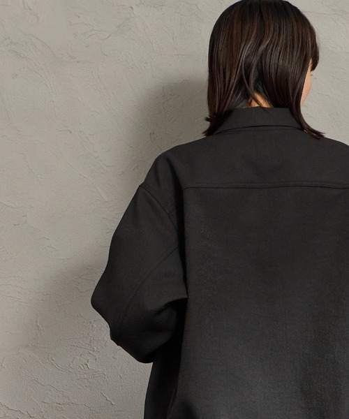 DANTON（ダントン）の「【WEB限定】[DANTON/ダントン] ワンポイントロゴ シャツブルゾン（その他アウター・レディース・ブラック/グレイッシュベージュ・40/42）」の20枚目の写真