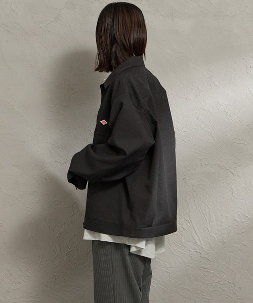 DANTON（ダントン）の「【WEB限定】[DANTON/ダントン] ワンポイントロゴ シャツブルゾン（その他アウター・レディース・ブラック/グレイッシュベージュ・40/42）」の17枚目の写真