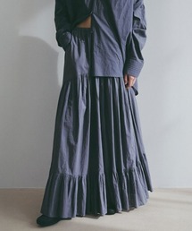 エアリーコットンガーメントダイボリュームスカート