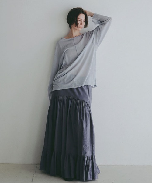 ETRE TOKYO(エトレトウキョウ)の「エアリーコットンガーメントダイボリュームスカート(スカート・レディース・ホワイト/ブラウン/ブルー・S/M)」の5枚目の写真