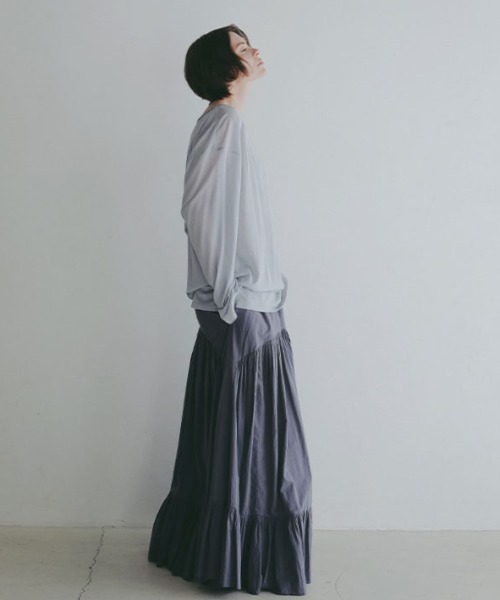 ETRE TOKYO(エトレトウキョウ)の「エアリーコットンガーメントダイボリュームスカート(スカート・レディース・ホワイト/ブラウン/ブルー・S/M)」の6枚目の写真