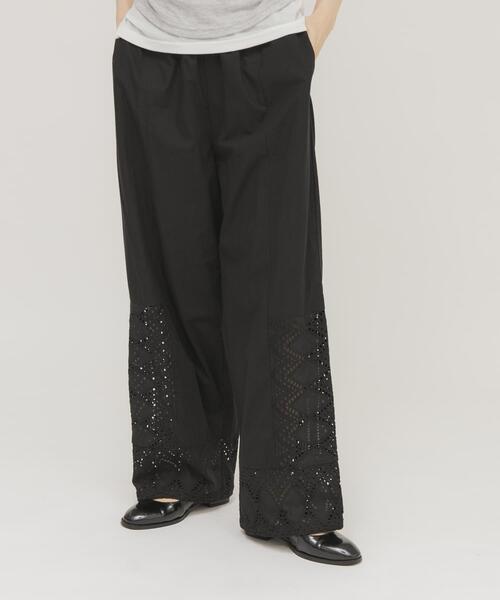 KBF（ケイビーエフ）の「レースドッキングパンツ（その他パンツ・レディース・オフホワイト/ブラック・ONE）」の7枚目の写真