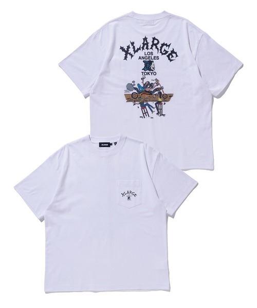 XLARGE(エクストララージ)の「HANG OUT S/S POCKET TEE(Tシャツ/カットソー・メンズ・ホワイト/ブラック/グレー・S/M/L/XL)」の2枚目の写真