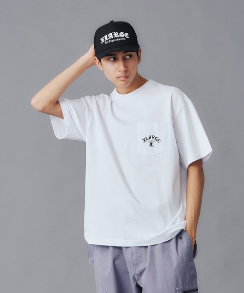 XLARGE(エクストララージ)の「HANG OUT S/S POCKET TEE(Tシャツ/カットソー・メンズ・ホワイト/ブラック/グレー・S/M/L/XL)」の7枚目の写真