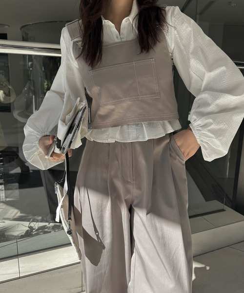 WILLFULLY（ウィルフリー）の「2piece roll up suspenders all-in-one（サロペット/オーバーオール・レディース・ブラック/モカ/ベージュ系その他・FREE）」の22枚目の写真