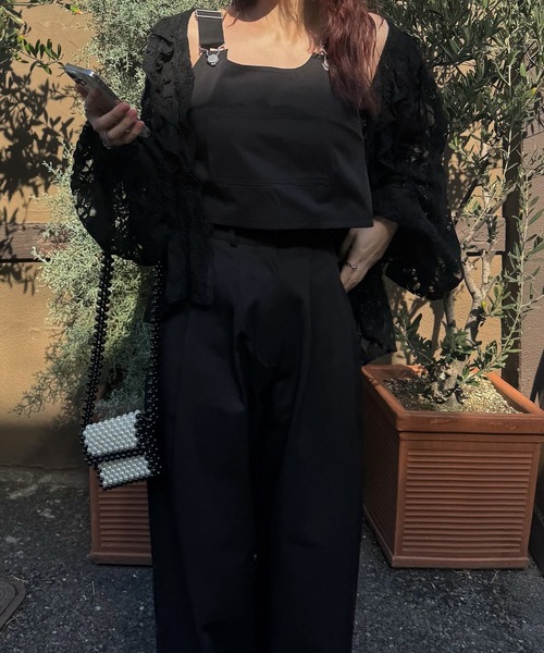 WILLFULLY（ウィルフリー）の「2piece roll up suspenders all-in-one（サロペット/オーバーオール・レディース・ブラック/モカ/ベージュ系その他・FREE）」の11枚目の写真