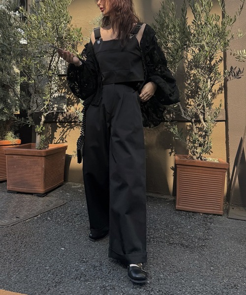 WILLFULLY（ウィルフリー）の「2piece roll up suspenders all-in-one（サロペット/オーバーオール・レディース・ブラック/モカ/ベージュ系その他・FREE）」の14枚目の写真