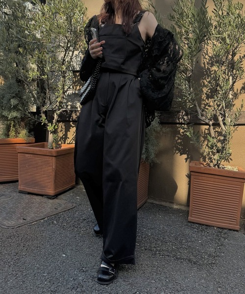 WILLFULLY（ウィルフリー）の「2piece roll up suspenders all-in-one（サロペット/オーバーオール・レディース・ブラック/モカ/ベージュ系その他・FREE）」の16枚目の写真