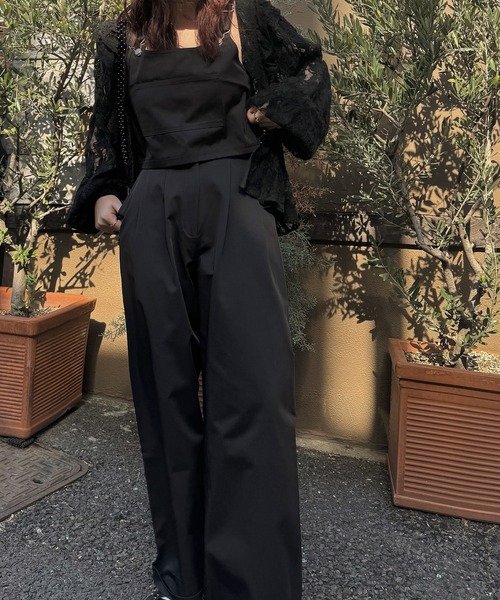 WILLFULLY（ウィルフリー）の「2piece roll up suspenders all-in-one（サロペット/オーバーオール・レディース・ブラック/モカ/ベージュ系その他・FREE）」の17枚目の写真