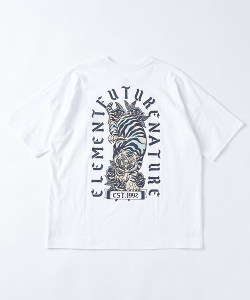 ELEMENT（エレメント）の「ELEMENT メンズ TIGER ROSE SS Tシャツ 【2026年春夏モデル】（Tシャツ/カットソー・メンズ・ブラック/ホワイト/ブルー系その他・LARGE/MEDIUM/X-LARGE）」の2枚目の写真