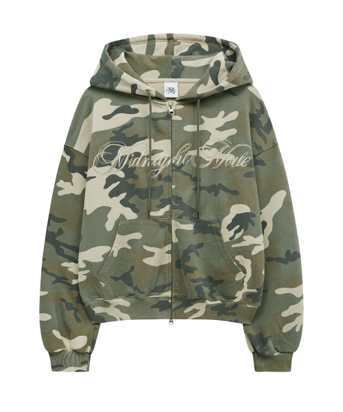 Midnight Move(ミッドナイトムーブ)の「lg camo hood zip up (beige)(パーカー・レディース・その他・FREE)」の2枚目の写真