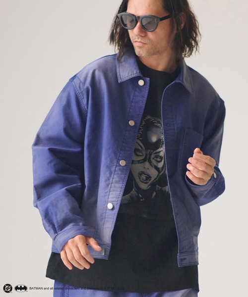 ADAM PATEK(アダムパテック)の「mj11393-blasted light moleskin short length collared jacket ショート丈ジャケット(AP2613013)(その他アウター・メンズ・ブラック/ブルー・2/1)」の3枚目の写真