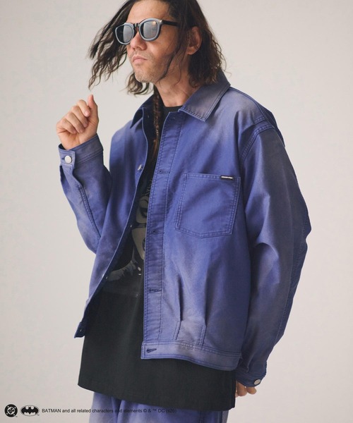 ADAM PATEK(アダムパテック)の「mj11393-blasted light moleskin short length collared jacket ショート丈ジャケット(AP2613013)(その他アウター・メンズ・ブラック/ブルー・2/1)」の4枚目の写真