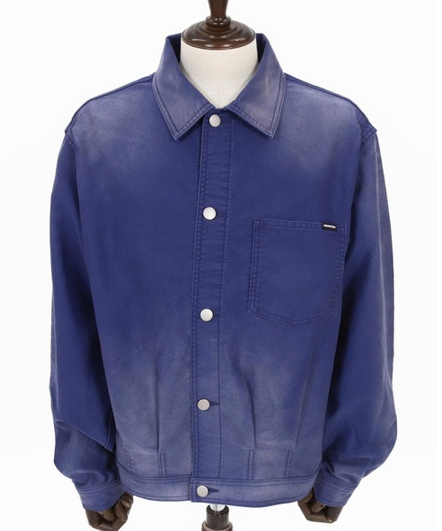 ADAM PATEK(アダムパテック)の「mj11393-blasted light moleskin short length collared jacket ショート丈ジャケット(AP2613013)(その他アウター・メンズ・ブラック/ブルー・2/1)」の15枚目の写真