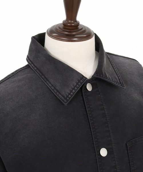 ADAM PATEK(アダムパテック)の「mj11393-blasted light moleskin short length collared jacket ショート丈ジャケット(AP2613013)(その他アウター・メンズ・ブラック/ブルー・2/1)」の19枚目の写真