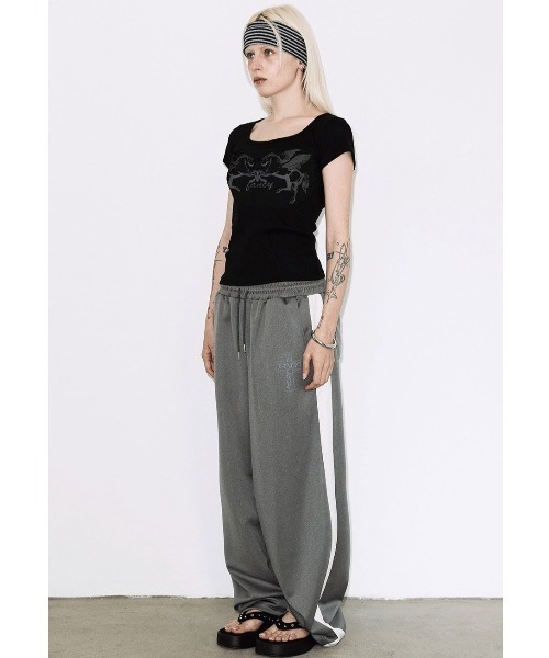 FANCY CLUB(ファンシークラブ)の「A'GEM/9 × .kom 『FANCY CLUB/ファンシークラブ』PEGASUS RIBBED TOP/ペガサスリブトップス(Tシャツ/カットソー・レディース・アイボリー/ブラック・FREE)」の12枚目の写真