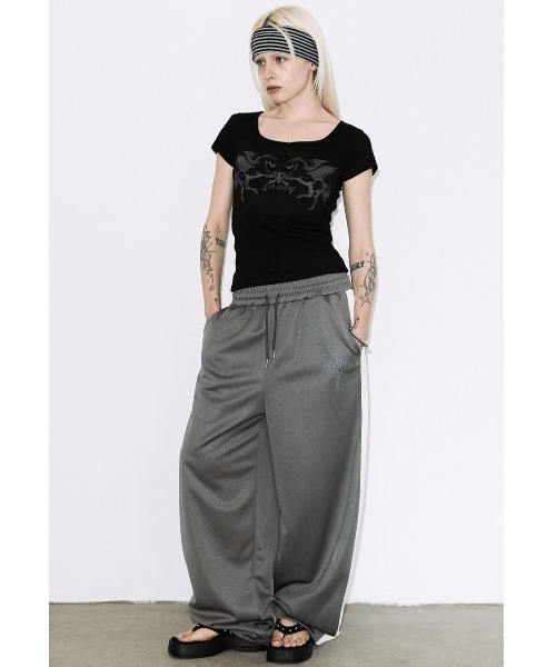 FANCY CLUB(ファンシークラブ)の「A'GEM/9 × .kom 『FANCY CLUB/ファンシークラブ』PEGASUS RIBBED TOP/ペガサスリブトップス(Tシャツ/カットソー・レディース・アイボリー/ブラック・FREE)」の11枚目の写真