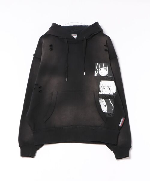 over print(オーバープリント)の「overprint/オーバープリント/SIGNBOAD hoodie 7th Anniversary(パーカー・レディース・ブラック/ホワイト・M/L/2XL/XL)」の2枚目の写真