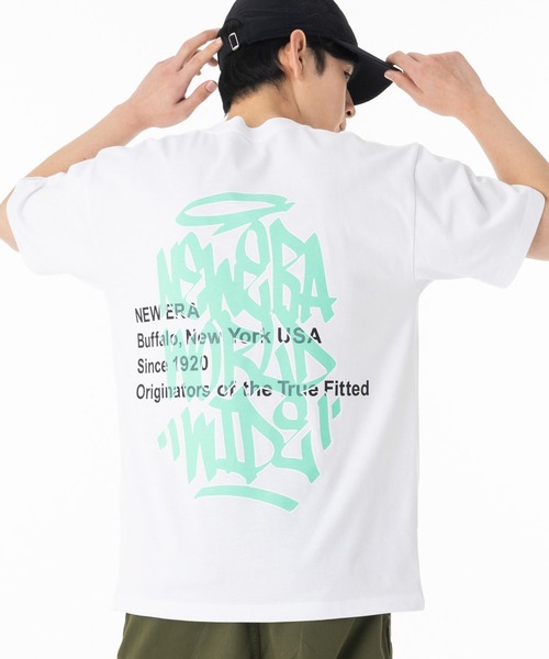 NEW ERA（ニューエラ）の「ニューエラアパレル 半袖Tシャツ グラフィックロゴ ONSPOTZ別注（Tシャツ/カットソー・メンズ・ホワイト系その他/ピンク/ブラック/グレー/ブラック系/ホワイト・L/M/S/XXL/XL）」の2枚目の写真
