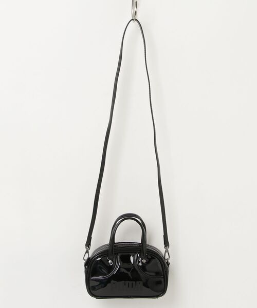 Ray BEAMS（レイビームス）の「PUMA 1976マイクロBAG（トートバッグ・レディース・ブラック/ホワイト/シルバー・ONE SIZE）」の2枚目の写真