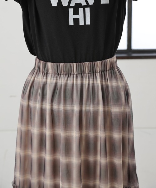 COLONY 2139（コロニートゥーワンスリーナイン）の「オンブレチェックチュールスカート（スカート・レディース・ブラック/ベージュ・FREE）」の20枚目の写真