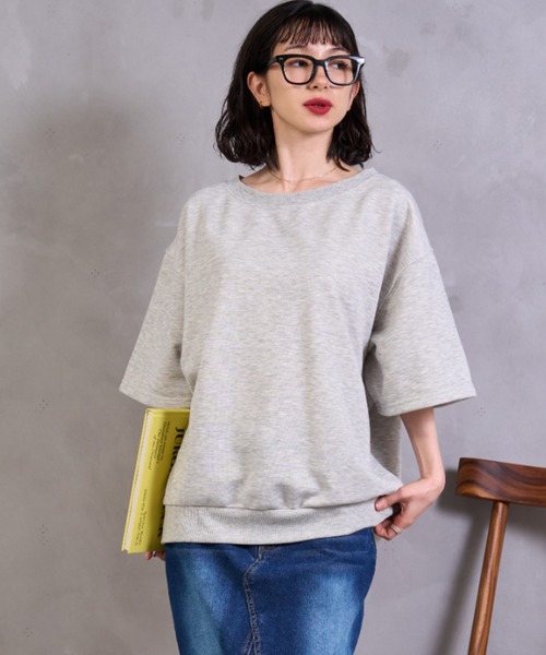 A.D.C.L.(エーディーシーエル)の「オフショルダー オーバーサイズ プルオーバー(Tシャツ/カットソー・レディース・ブラック/オートミール/イエロー・M/L)」の12枚目の写真